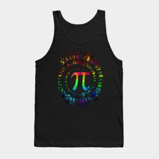 Funny Pi Day Shirt Spiral Pi Math Tee for Pi Day 3.14 Tank Top